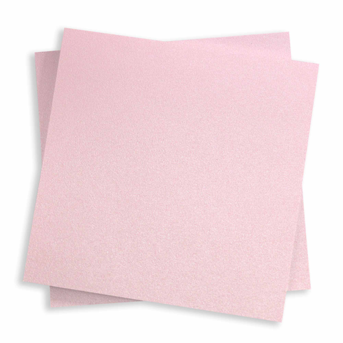 Rose Quartz Square Flat Card - 6 1/4 x 6 1/4 Stardream Metallic 105C - LCI  Paper