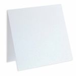 Crystal White Square Folded Card - 6 1/4 x 6 1/4 Stardream Metallic 105C