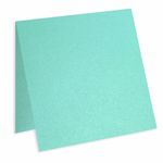 Lagoon Green Square Folded Card - 6 1/4 x 6 1/4 Stardream Metallic 105C