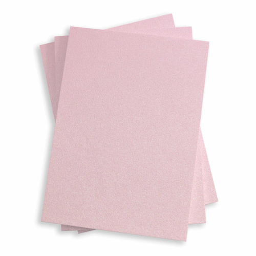 Rose Quartz Square Flat Card - 6 1/4 x 6 1/4 Stardream Metallic 105C - LCI  Paper