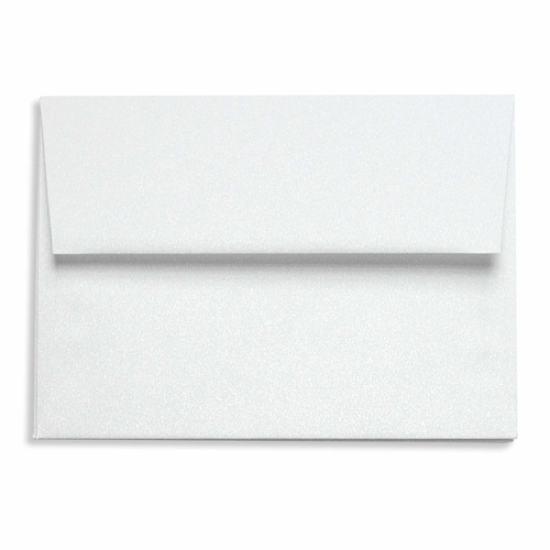 Crystal White Envelopes - A7 Stardream Metallic 5 1/4 x 7 1/4 Straight Flap  81T - LCI Paper