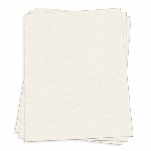 White Quartz Card Stock - 8 1/2 x 11 in 96 lb Cover Metallic