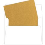 A2 Antique Gold Metallic Envelope Liners, Stardream