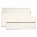 Quartz Pearl White Envelopes - #10 Stardream Metallic 4 1/8 x 9 1/2 Straight Flap 81T