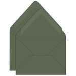 Seedling Green Double Envelopes - A7 Gmund Colors Matt 5 1/4 x 7 1/4 Euro Flap 68T