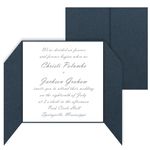 Gatefold Invitation Enclosure - 5 5/16 x 5 5/16, Metallic Lapis Lazuli
