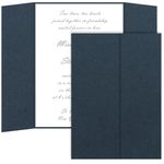 Gatefold Invitation Enclosure - 5 x 7, Metallic Lapis Lazuli