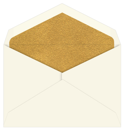 50x Blank Golden Metallic Pearlized Envelopes for Invitation Greeting Cards 