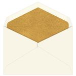 Antique Gold Metallic Lined Ecru Envelopes