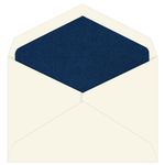 Lapis Lazuli Metallic Lined Ecru Envelopes