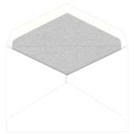 Silver Metallic Lined Radiant White Envelopes
