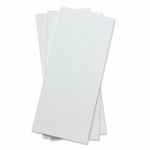 Crystal White Flat Card - 4 x 9 1/4 Stardream Metallic 105C