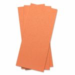 Flame Orange Flat Card - 4 x 9 1/4 Stardream Metallic 105C