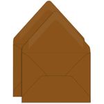 Sepia Brown Double Envelopes - A7 Gmund Colors Matt 5 1/4 x 7 1/4 Euro Flap 68T