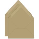 Beach Sand Brown Double Envelopes - A7 Gmund Colors Matt 5 1/4 x 7 1/4 Euro Flap 68T