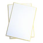 Radiant White Gold Edge Deckle Card - A2 LCI Smooth 100C