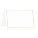 Pearl Foil Boder Folding Note Card, 4 1/4 x 5 1/2, White Cardstock, 65lb