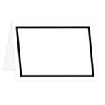Black Foil Note, Single Fold 3 1/2 x 4 7/8, Radiant White Cardstock, 65lb