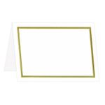 Gold Foil Note, Single Fold 3 1/2 x 4 7/8, Radiant White Cardstock, 65lb