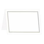 Silver Foil Note, Single Fold 3 1/2 x 4 7/8, Radiant White Cardstock, 65lb