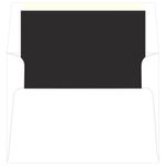 Ebony Black Lined Envelopes - A7 Radiant White 5 1/4 x 7 1/4 70T