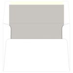 Stone Gray Lined Envelopes - A7 Radiant White 5 1/4 x 7 1/4 70T