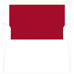 Scarlet Red Lined Envelopes - A7 Radiant White 5 1/4 x 7 1/4 70T