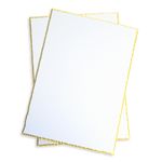 Radiant White Gold Edge Deckle Card - A7 LCI Smooth 100C