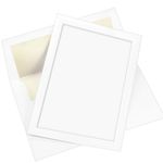 Panel Invitation Kit, White, Pearl Lined Envelopes