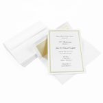 Pearl Foil Invitation Kit, White, Pearl Lined Envelopes