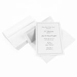 Silver Foil Invitation Kit, White, Silver Lined Envelopes