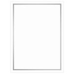 Silver Foil Invitation, Flat Card 5x7, Radiant White Cardstock, 80lb
