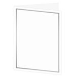 Silver Foil Invitation, Program, Single Fold 5x7, Radiant White Cardstock, 65lb