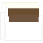 Chocolate Lined Inner Outer Envelopes, A9, A10 Radiant White
