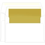 Gold Lined Inner Outer Envelopes, A9, A10 Radiant White