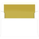 Dull Gold Lined Envelopes - A9 Radiant White 5 3/4 x 8 3/4 70T
