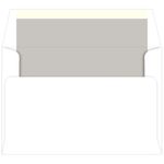 Stone Grey Lined Envelopes - A9 Radiant White 5 3/4 x 8 3/4 70T