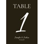 Table Number Cards (D1): Ebony
