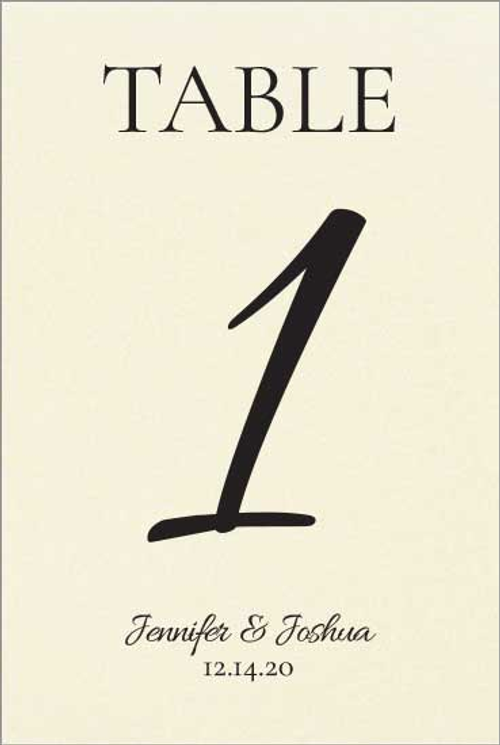Table Number Cards (D1): Opal