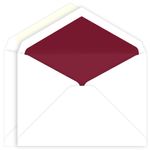 Burgundy Lined Inner Outer Envelopes, Tiffany Radiant White