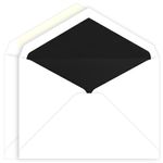 Black Lined Inner Outer Envelopes, Tiffany Radiant White