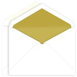 Gold Lined Inner Outer Envelopes, Tiffany Radiant White