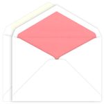 Pink Grapefruit Lined Inner Outer Envelopes, Tiffany Radiant White