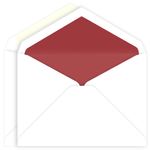 Red Lined Inner Outer Envelopes, Tiffany Radiant White