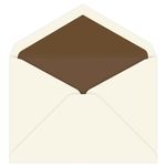 Chocolate Lined Inner Ungummed Envelopes, Tiffany Ecru