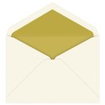 Gold Lined Inner Ungummed Envelopes, Tiffany Ecru