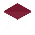 Burgundy Lined Inner Ungummed Envelopes, Tiffany Radiant White