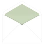 Silk Green Lined Inner Ungummed Envelopes, Tiffany Radiant White