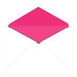 Hot Pink Lined Inner Ungummed Envelopes, Tiffany Radiant White