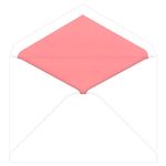 Pink Grapefruit Lined Inner Ungummed Envelopes, Tiffany Radiant White